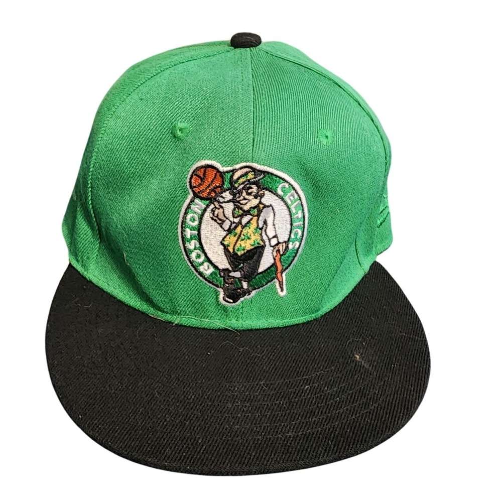 New Era Boston Celtics Hardwood Classics Snapback Hat Green Black NBA Cap